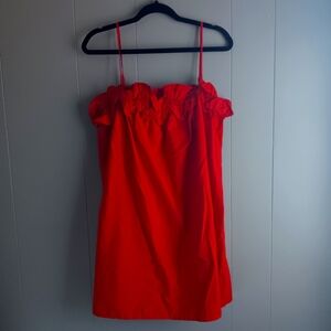 Vestique Red Ruffle Dress Size S/S NEW WITH TAGS